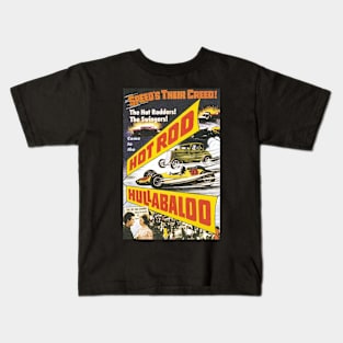 Vintage Drive-In Movie Poster - Hot Rod Hullabaloo Kids T-Shirt